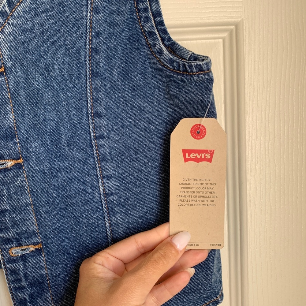 Levi's Kids Blue Denim Button Vest - Picture 5 of 6